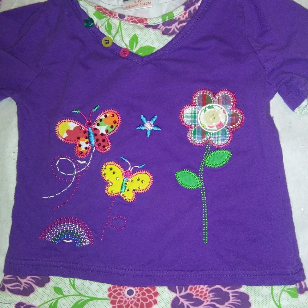 Vikita purple butterfly shirt